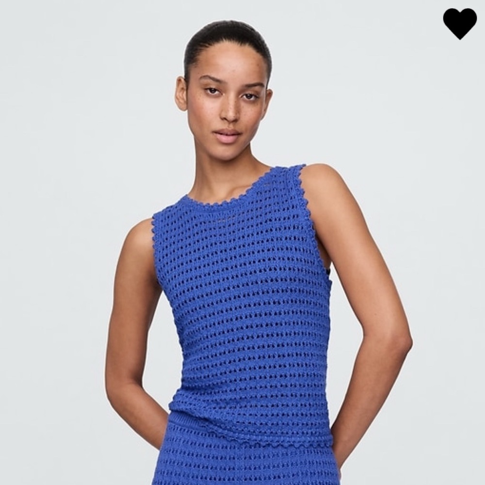 Gap Blue Crochet Top and Pants Set NWT